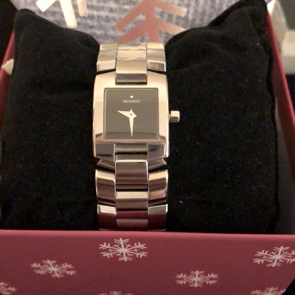 MOVADO ELIRO BLACK QUARTZ DIAL LADIES WATCH main image 7